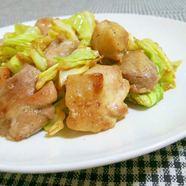 鶏肉とキャベツの塩レモン炒め